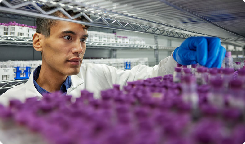 Image of a scientist in a lab