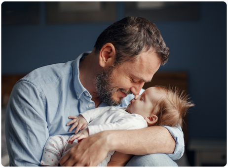 Image of father and baby