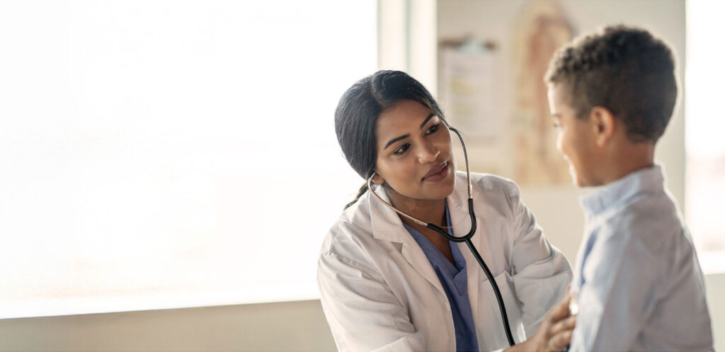 Pediatrician and boy
