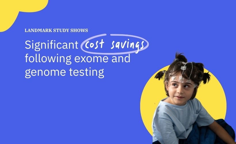 Landmark Study shows significant cost savings following exome and genome testing blog header with patient.